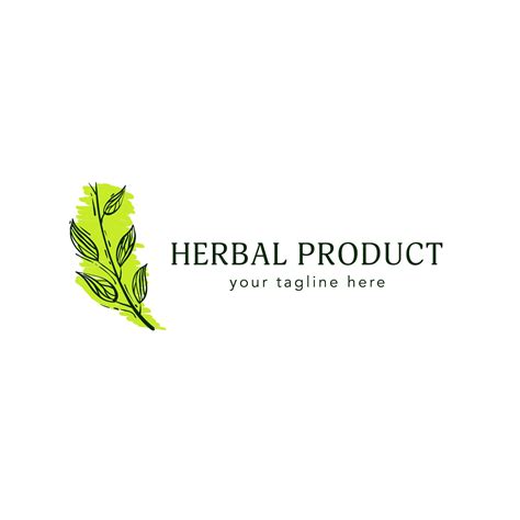 Premium Vector Herbal Nature Product Logo With Doodle Hand Drawing Icon