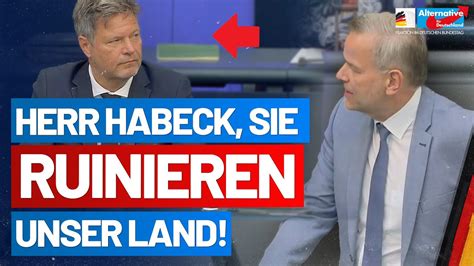 Herr Habeck Sie Ruinieren Unser Land Leif Erik Holm Afd Fraktion