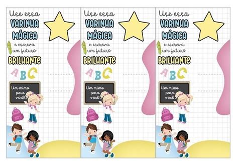 Card Volta As Aulas Império 👑 Artes Personalizadas School Diy