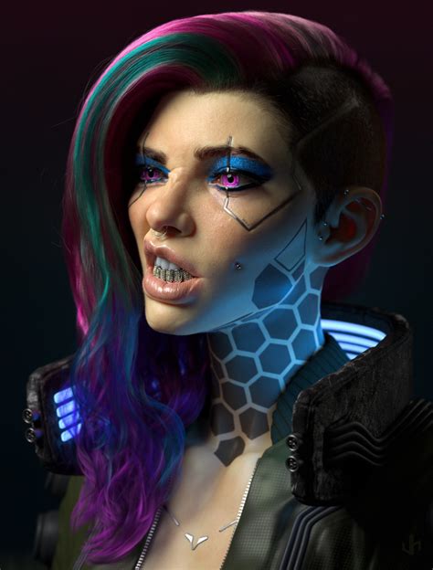 Artstation Cyberpunk Girl J Hill Chica Cyberpunk Personaje Cyberpunk Personajes De Arte