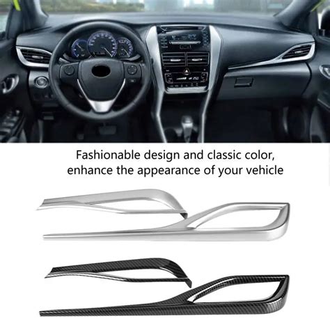 2pcs Interior Front Air Vent Outlet Cover Trim Frame For Toyota Yaris