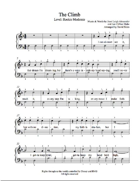 The Climb Piano Sheet Music