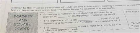 Solved R Similar To The Inverse Operations Of Addition And Subtraction