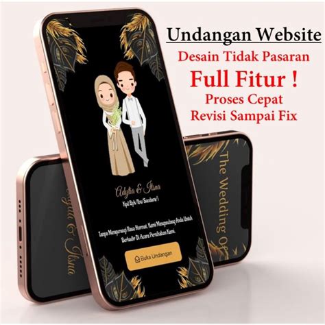 Jual Undangan Pernikahan Digital WEBSITE ELEGAN Tema Foto Tanpa