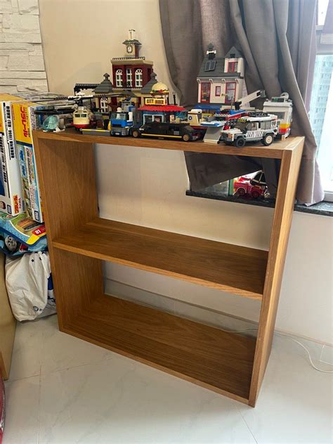 Muji Oak Wood Stacking Shelf Wide 2 Layers 傢俬＆家居 傢俬 書櫃、櫃子及架 Carousell