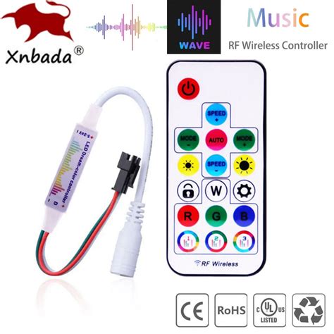 Bande Lumineuse Led RGB MINI Contr Leur De Musique T L Commande RF 17