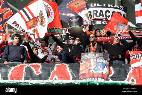 Portuguese Fans Show Support Uefa Europa League Final Aviva Stadium Hi