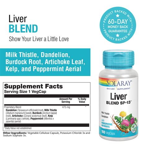 Solaray Liver Blend SP 13 100 VegCaps EBay