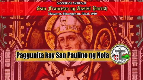 LIVE Paggunita Kay San Paulino Ng Nola At Santo Tomas Moro YouTube