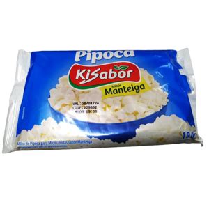 Pipoca Para Micro Ondas Manteiga Kisabor Pacote 100g Compre Online