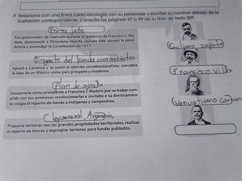 Relaciona Con Una Linea Casa Ifeologia Con Su Personaje Y Escribe Su