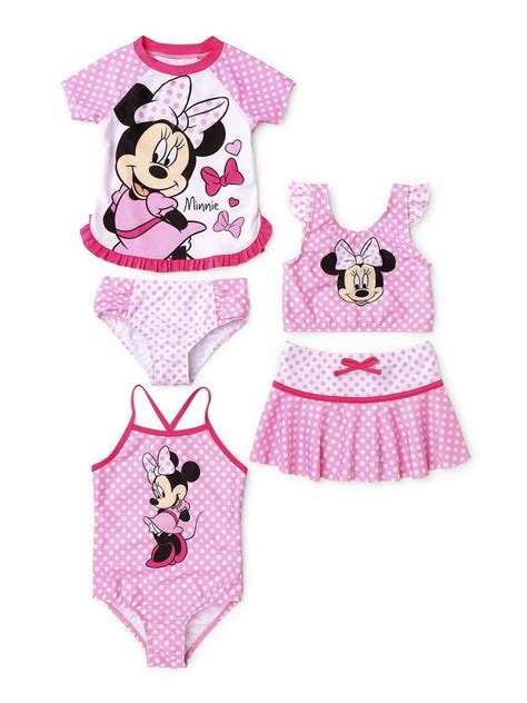 Minnie Mouse Toddler Girl Mix N Match Swimsuits 5pc Set