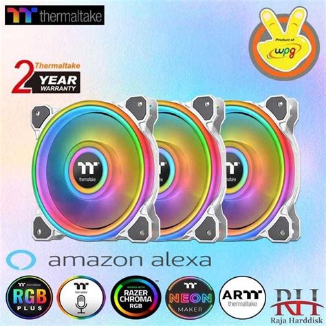 Jual Thermaltake Riing Quad 14 RGB Radiator Fan White TT Premium