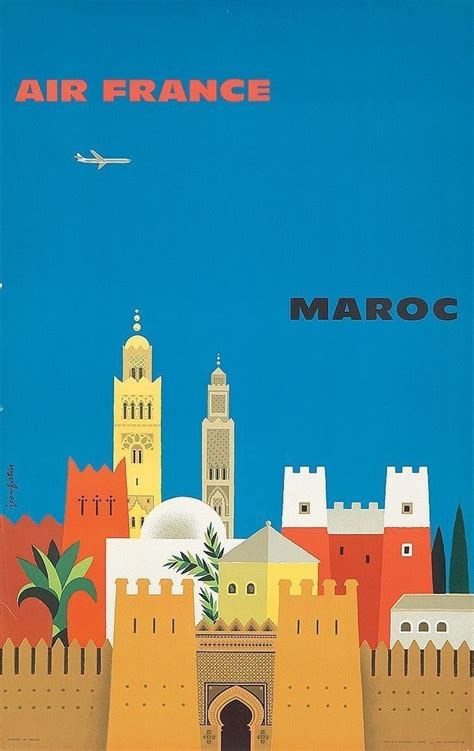 Air France Maroc Air France Travel Posters Airline Travel