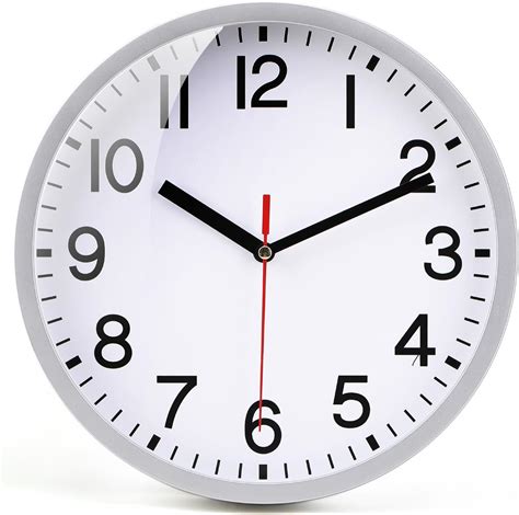 Wall Clock Silent And Non Ticking Modern Quartz 9 Battery Operated