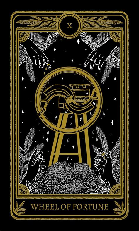 Wheel Of Fortune Tarot Cards Art Tarot Major Arcana Tarot Art