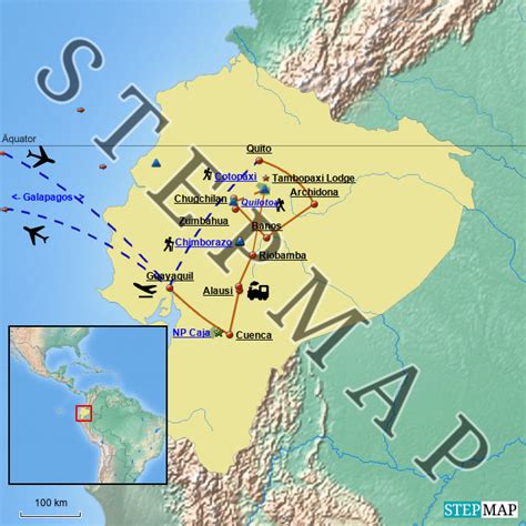 Stepmap Ecuador Landkarte F R S Damerika