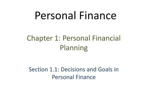 Ppt Personal Finance Powerpoint Presentation Free Download Id2799814