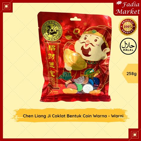 Jual PERMEN IMLEK Chen Liang Ji Coklat Bentuk Coin Warna Warni 258g