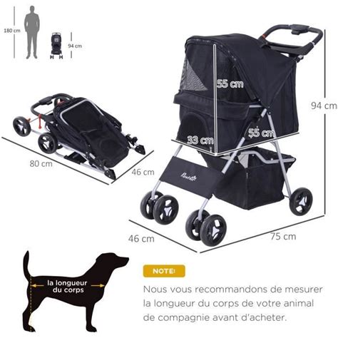 Poussette Buggy Pour Chiens Pliable Imperm Able Tissu D Oxford