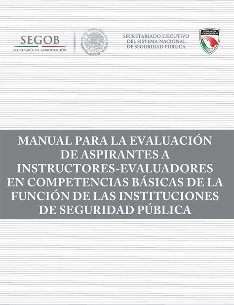 Manual PARA LA Evaluaci N DE Aspirantes A Instructores Evalu MANUAL