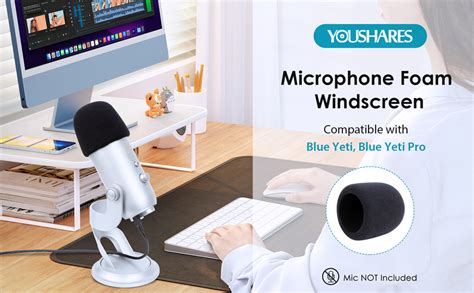 Popschutz für Blue Yeti Mikrofon Pop Filter Windschutz Schaumstoff