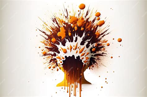 Premium AI Image | Exploding head emoticon with a mind blowing emoji on a white backdrop