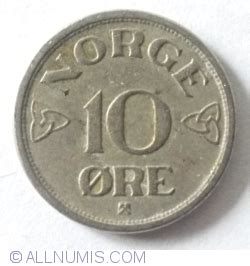 10 Ore 1951 Haakon VII 1930 1957 Norway Coin 35363