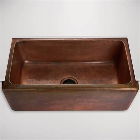 Normandy Hammered Copper Farmhouse Kitchen Sink - Farmhouse - Kitchen ...