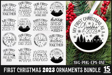 First Christmas Ornament Svg Bundle Graphic By Craftart Creative Fabrica