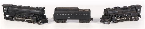 Lot Detail Lionel O Gauge Model Train Locomotives And Tender