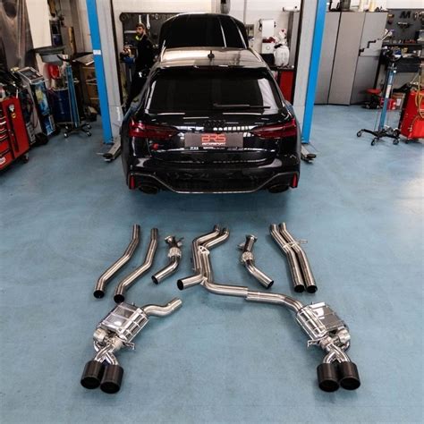 Audi Rs6 C8 Valved Exhaust With Bevelled Carbon Fiber Tips Ces3