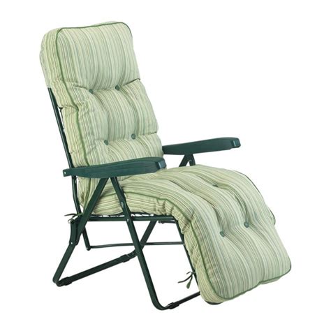 Glendale Deluxe Cotswold Stripe Relaxer Garden Chair Garden Sheds Direct