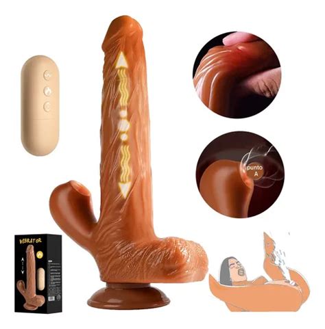 Dildo Vibrador Ultra Realistico Giratorio Y Base De Succion Meses Sin
