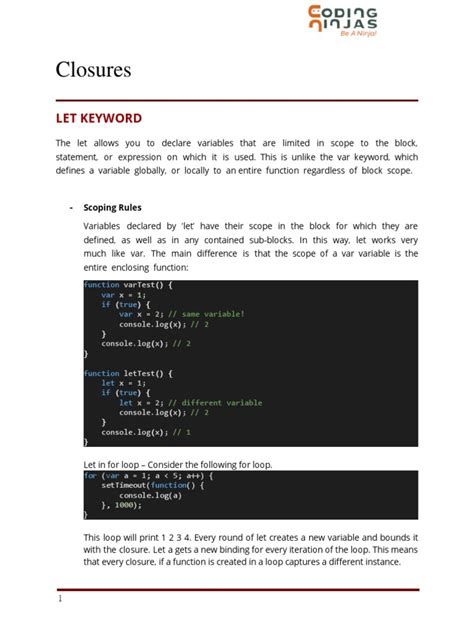 Understanding Closures And Scope In Javascript Pdf Scope Computer