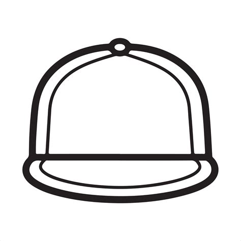 cap single Line Icon Design outline. 46857311 Vector Art at Vecteezy