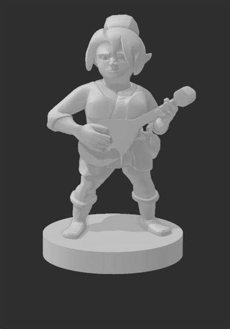 Female Halfling Bard Miniature For Table Top Games Resin 3d Etsy