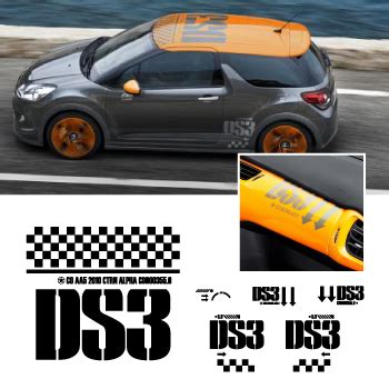 Kit stickers autocollants Citroën DS3 Racing complet 2010