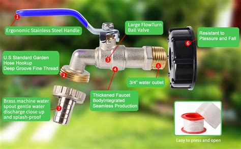 Robinet Cuve L S X Ibc Cuve Ibc Tuyaurobinet Jardin Raccord Cuve