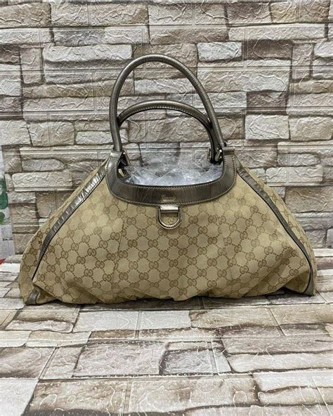 Gucci Made In Italy Canvas Mix Kulit Asli On Carousell