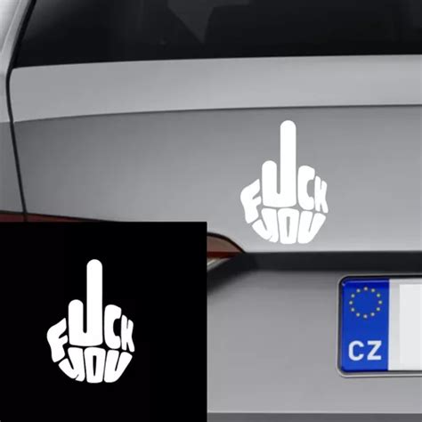 Sticker Calcomania Moto Auto Dedo Grosero Fuck You En Venta En Pachuca