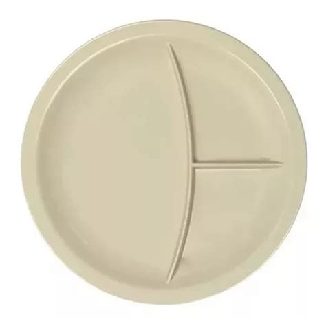 Platos Divisiones Melamina Beige Gruesa Meses Sin Inter S