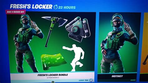 Fortnite Item Shop Fresh Locker Bundle And Instinct Gameplay Youtube