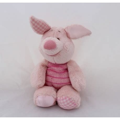 Peluche Porcinet DISNEY Rose Vichy Satin Nicotoy Cochon 23 Cm Dis