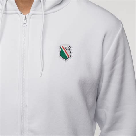 Biała bluza z kapturem Herb Legia Warszawa Legia Warszawa FanStore