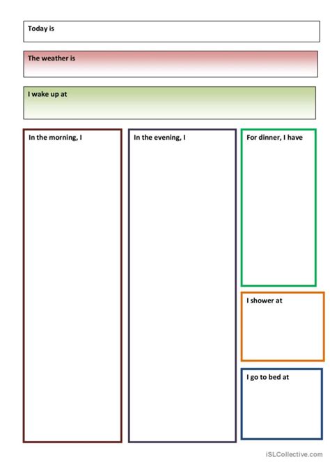 My Holiday Diary English Esl Worksheets Pdf And Doc