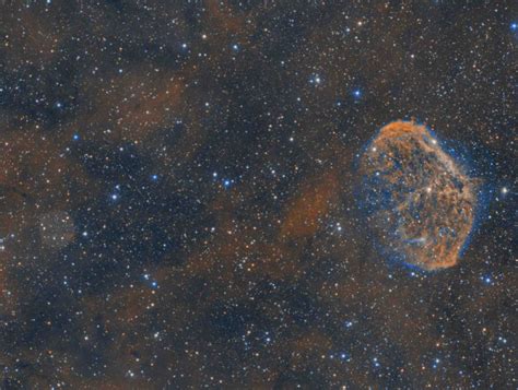 Ngc 6888 The Crescent Nebula In Bi Color With A Guest