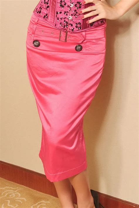 Popular Satin Pencil Skirts Buy Cheap Satin Pencil Skirts Lots From China Satin Pencil Skirts