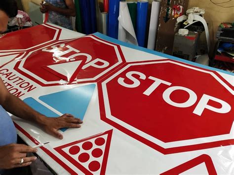 Red Acp Sheet Aluminium Sheet Retro Reflective Stop Sign Boards For