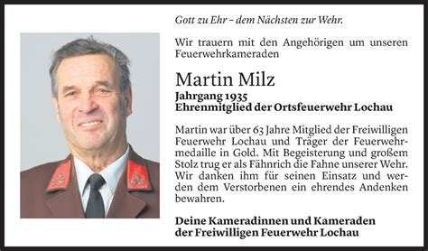 Todesanzeigen Von Martin Milz Todesanzeigen Vorarlberger Nachrichten